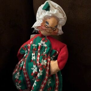 Festive Doll with Red and Green Dress